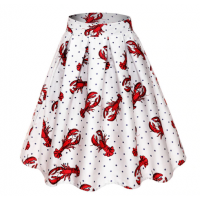 Retro Floral Print Vintage Pleated Skirts (11) TL